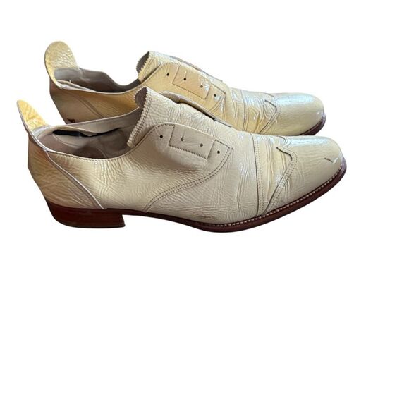 Jil Sander Cream Patent Leather Slip On Oxfords - Picture 5 of 10